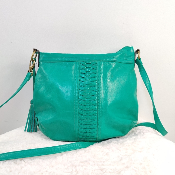 Tignanello Handbags - Tignanello teal leather crossbody bag